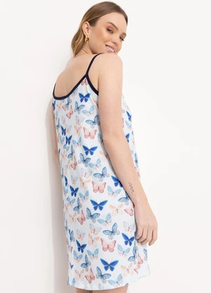 Alma Dolce - Camisola Borboleta Azul em Malha Suede - ALMA DOLCE
