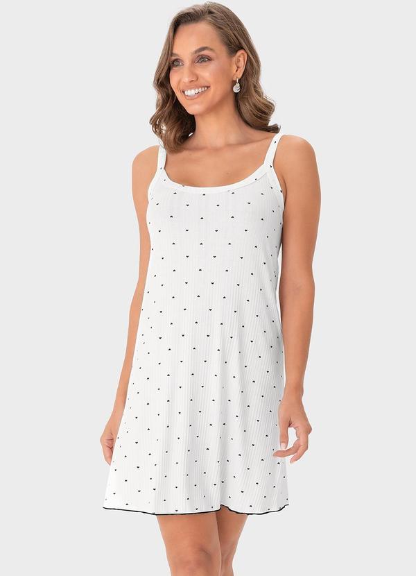 Malwee - Camisola Branco Canelada Corações