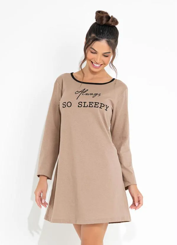 Queima Estoque - Camisola com Estampa Frontal Bege e Preto