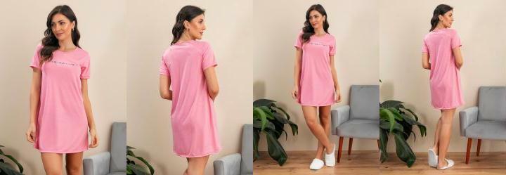 Camisola com Estampa Rosa