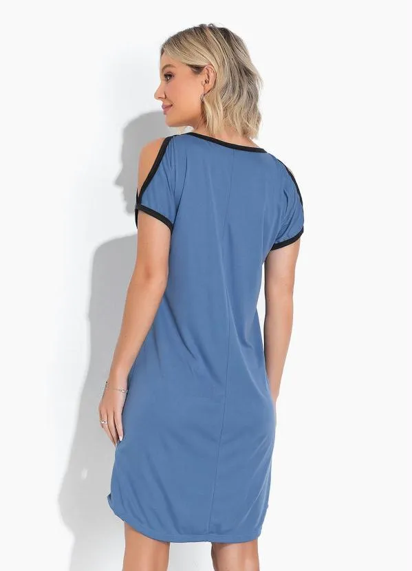 Alma Dolce - Camisola com Recortes Azul Claro 2