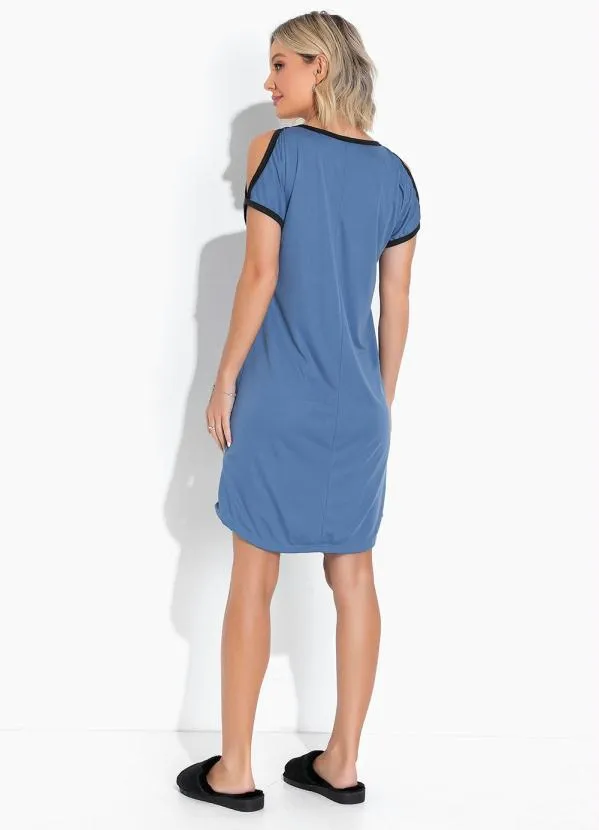 Alma Dolce - Camisola com Recortes Azul Claro 5