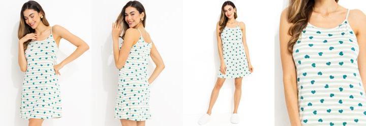 Camisola Corao Verde em Malha com Elastano