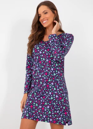 Alma Dolce - Camisola Corações Coloridos em Malha de Algodão - ALMA DOLCE