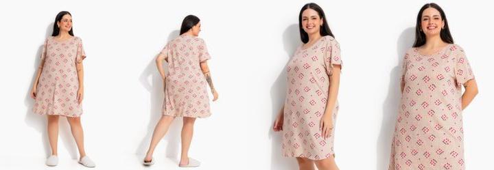 Camisola Curta Estampa de Mini Cora��es em Malha Suede