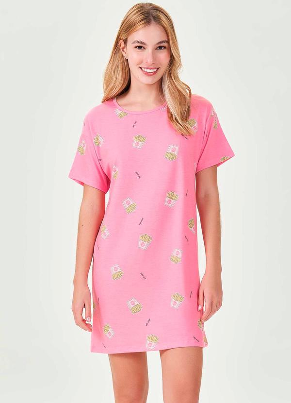 Espaço Pijama - Camisola Curta Rosa