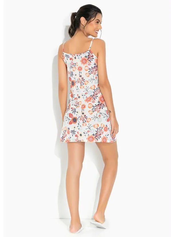 Alma Dolce - Camisola de Alcinha Floral Bege 4