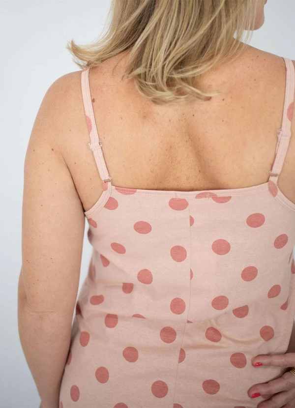 Piante Pijamas - Camisola de Alcinha Poá Rosa 4