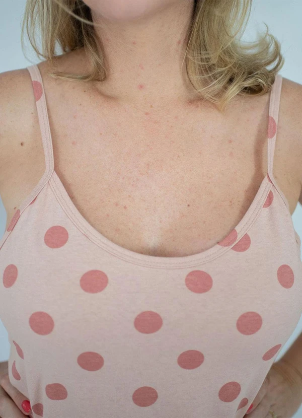 Piante Pijamas - Camisola de Alcinha Poá Rosa 5