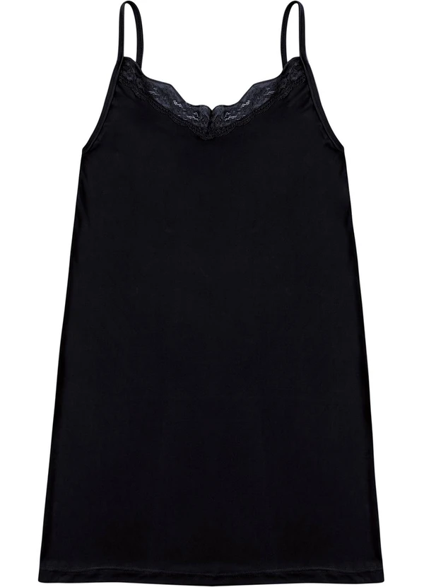 Malwee - Camisola em Liganete com Renda Preto 1