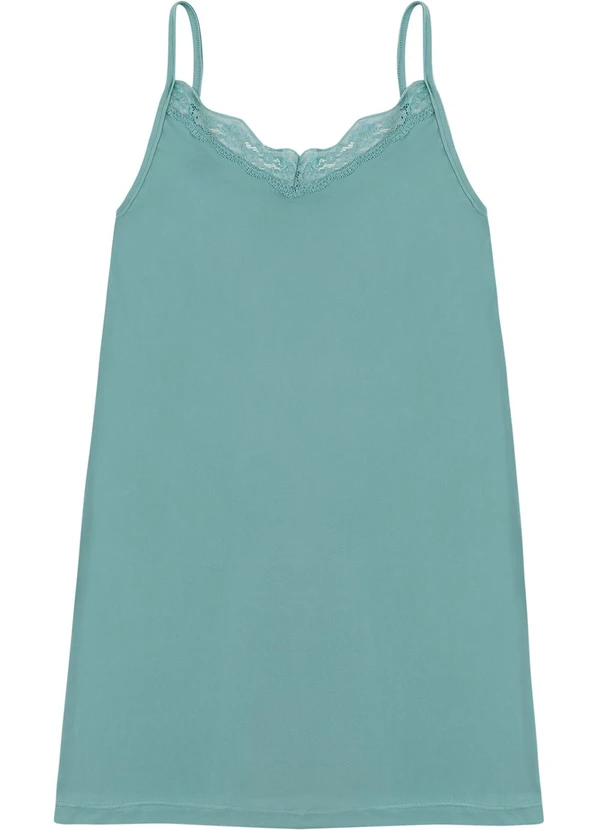 Malwee - Camisola em Liganete com Renda Verde Turquesa 2