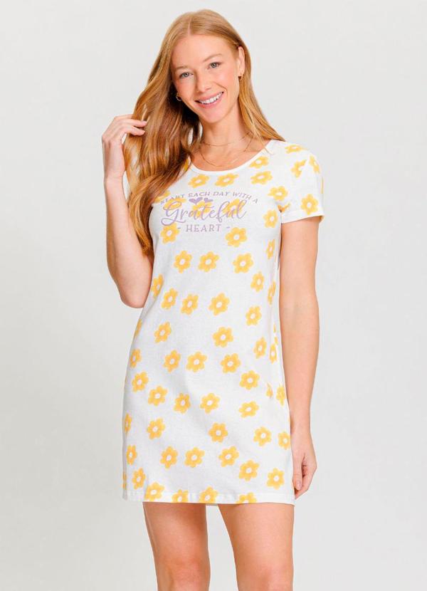 Rovitex - Camisola Estampada de Flor Branco