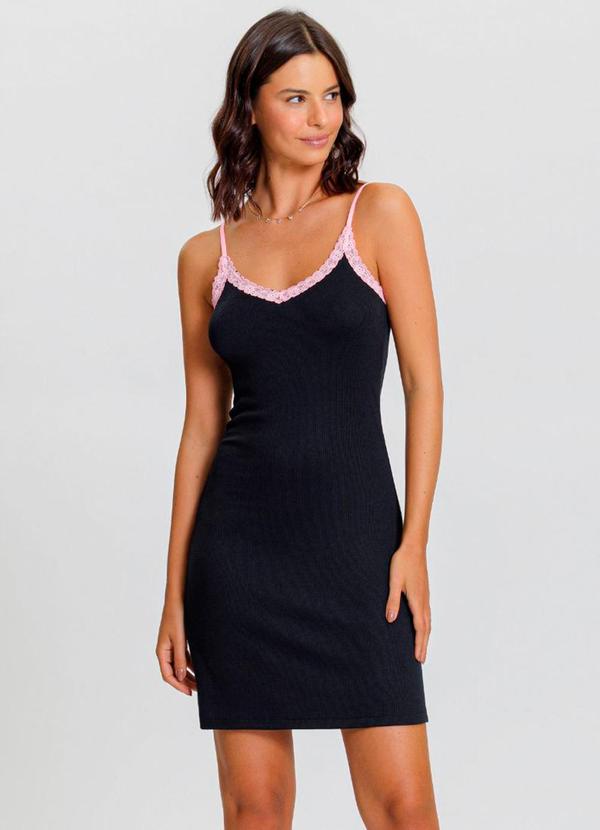 Rovitex - Camisola Feminina Alcinha Preto 3