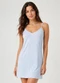 Infinita Cor - Camisola Feminina de Alça em Viscotorcion Azul - variação: Azul