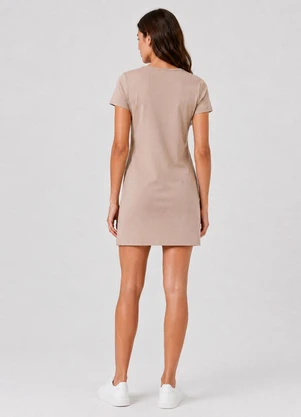 Select - Camisola Feminina Lisa Decote Redondo Bege - SELECT