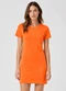 Select - Camisola Feminina Lisa Decote Redondo Verde - variação: Laranja