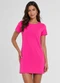 Select - Camisola Feminina Lisa Decote Redondo Verde - variação: Rosa