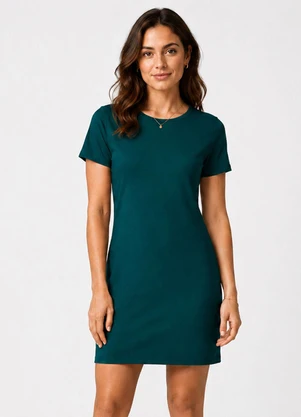 Select - Camisola Feminina Lisa Decote Redondo Verde - SELECT