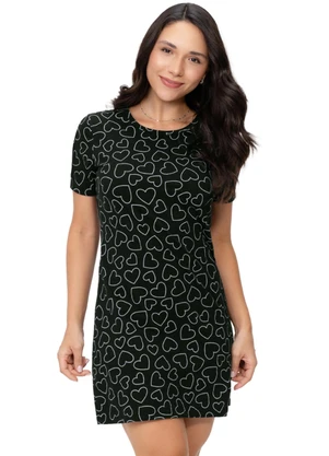 Zee Rucci - Camisola Feminina Manga Curta em Algodão Preto - ZEE RUCCI