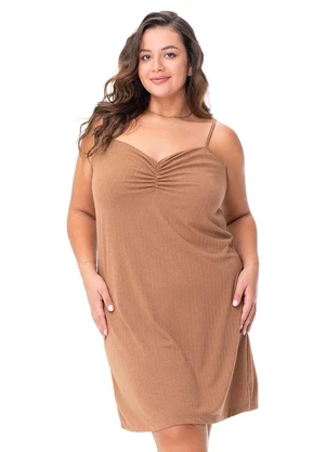 Zee Rucci - Camisola Feminina Plus de Alças Bege - ZEE RUCCI