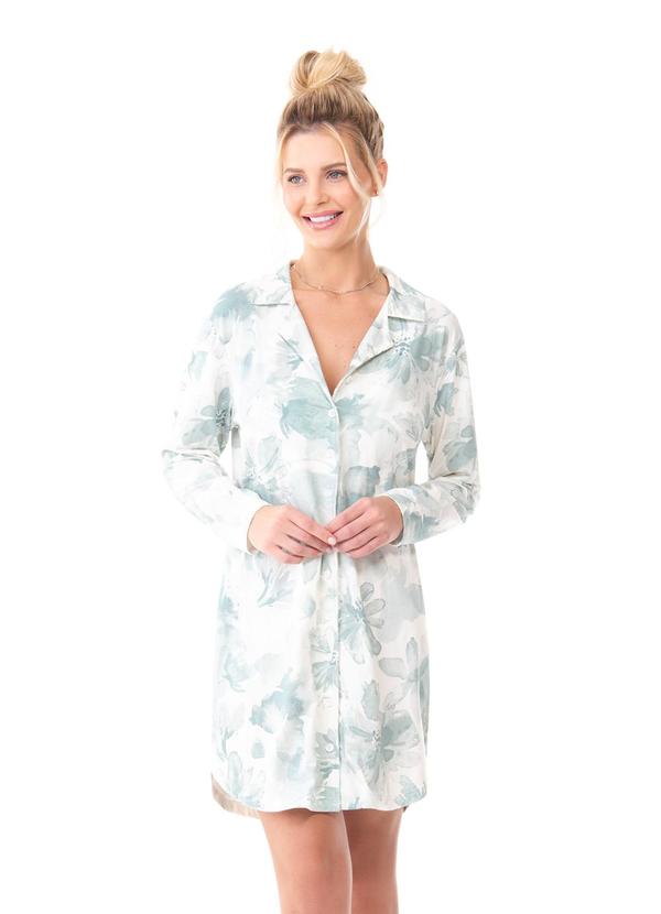 Zee Rucci - Camisola Folhagens Abertura Frontal Estampado