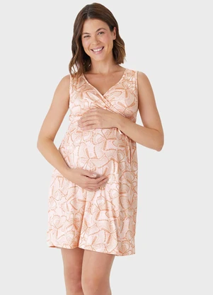 Malwee - Camisola Gestante Borboletas em Malha Rosê - MALWEE