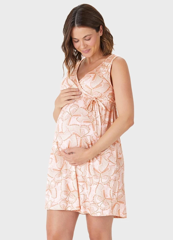 Malwee - Camisola Gestante Borboletas em Malha Rosê 2