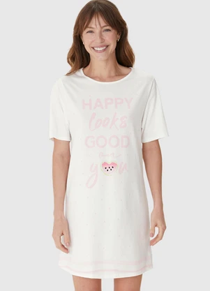 Malwee - Camisola Happy Looks Good On You Off White - MALWEE