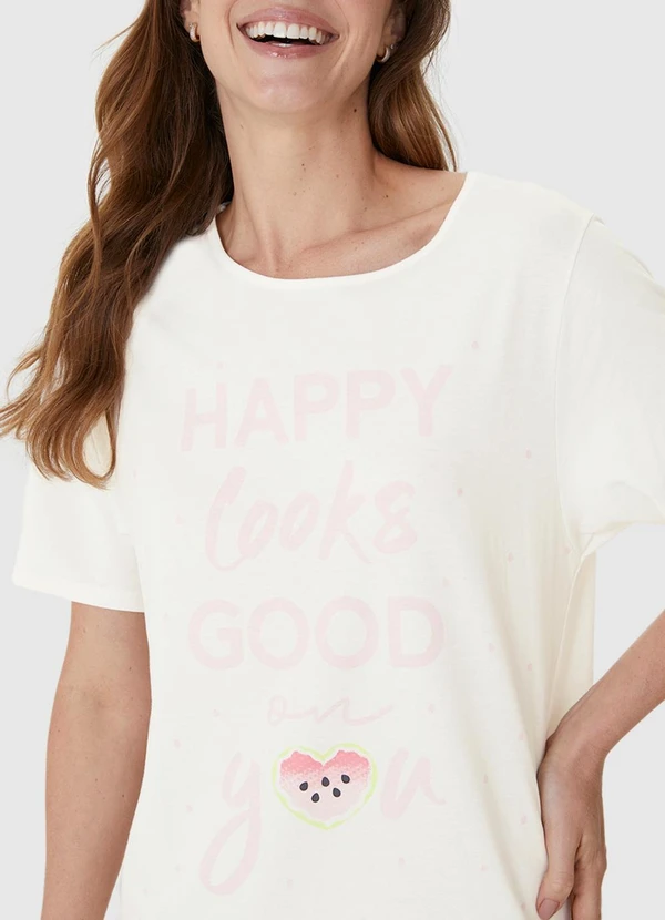 Malwee - Camisola Happy Looks Good On You Off White 4