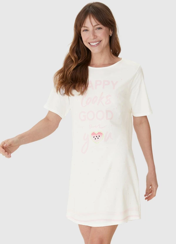 Malwee - Camisola Happy Looks Good On You Off White 5