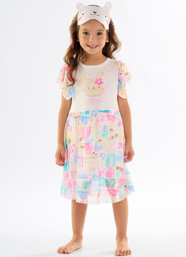 Up Baby - Camisola Infantil com Tapa Olhos Branco