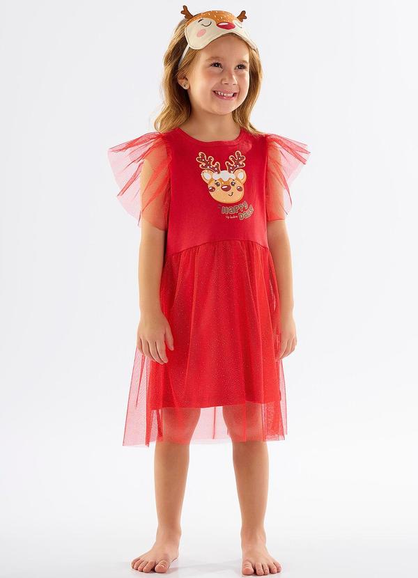 Up Baby - Camisola Infantil em Suedine Vermelho
