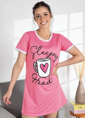 Luma Homewear - Camisola Love Coffee em Malha de Poliéster - LUMA HOMEWEAR