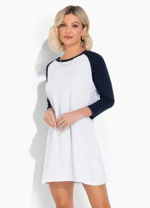 Alma Dolce - Camisola Lucinda Azul Marinho e Branco - ALMA DOLCE