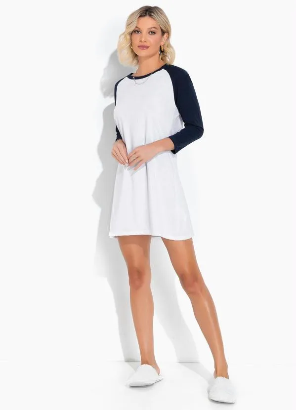 Alma Dolce - Camisola Lucinda Azul Marinho e Branco 3