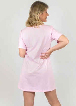 Piante Pijamas - Camisola Manga Curta Algodão Lhamaste Rosa - PIANTE PIJAMAS