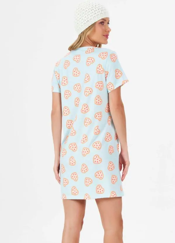 Espaço Pijama - Camisola Manga CurtaAzul 2