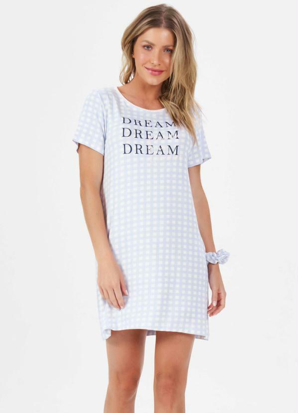 Espaço Pijama - Camisola Manga Curta Azul