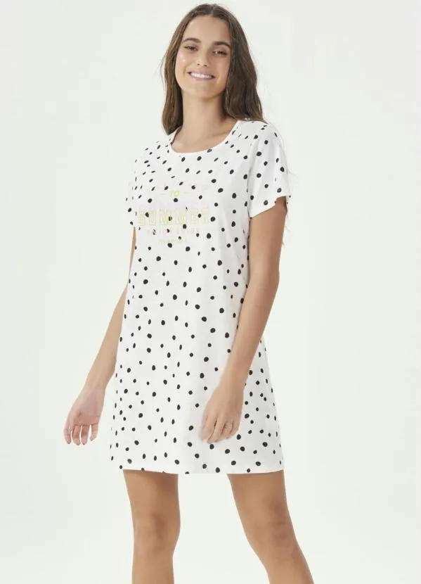 Espaço Pijama - Camisola Manga Curta Bege