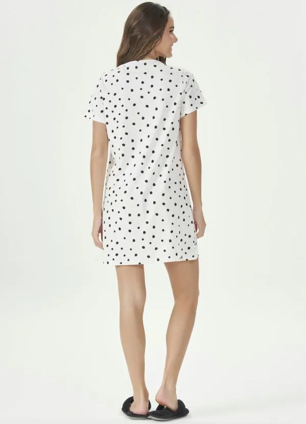 Espaço Pijama - Camisola Manga Curta Bege 4