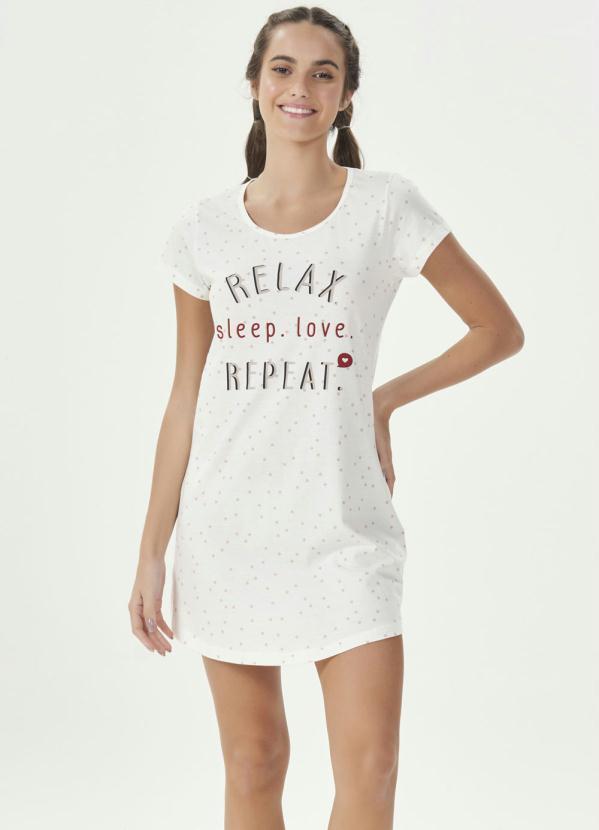 Espaço Pijama - Camisola Manga Curta Bege