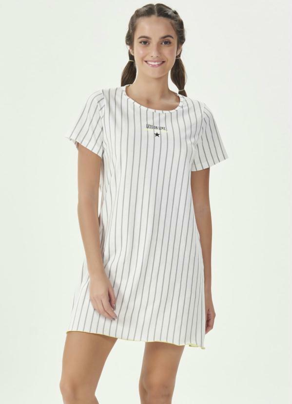Espaço Pijama - Camisola Manga Curta Bege