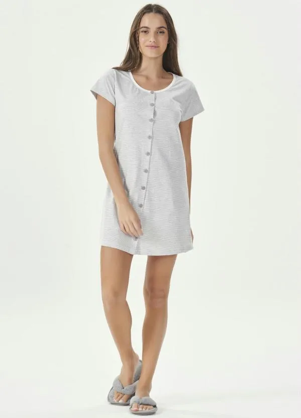 Espaço Pijama - Camisola Manga Curta Mescla 3