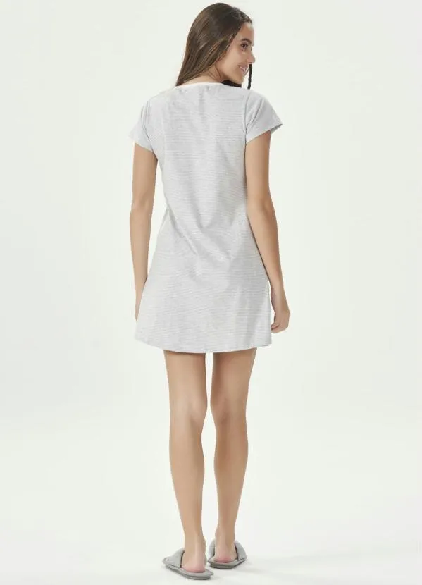 Espaço Pijama - Camisola Manga Curta Mescla 4