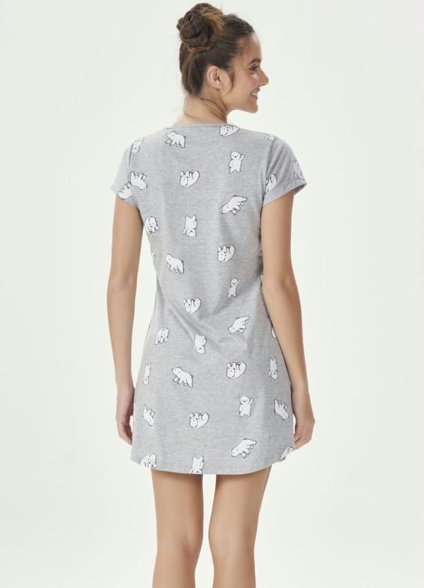 Espaço Pijama - Camisola Manga Curta Mescla 2