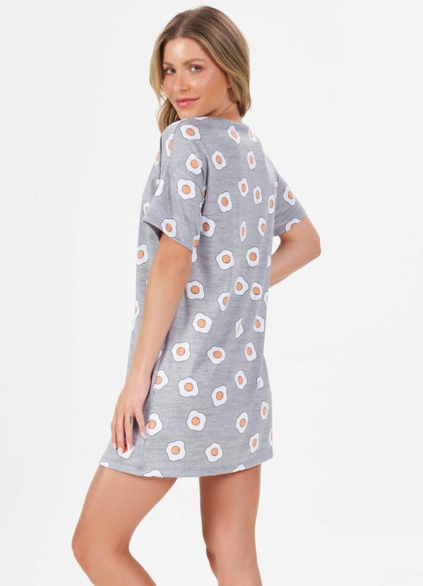 Espaço Pijama - Camisola Manga Curta Mescla 2