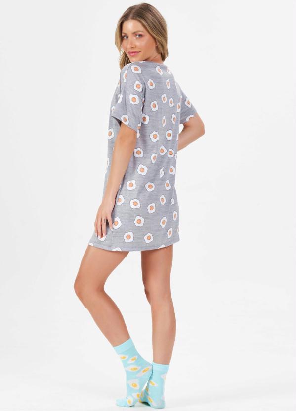 Espaço Pijama - Camisola Manga Curta Mescla 4