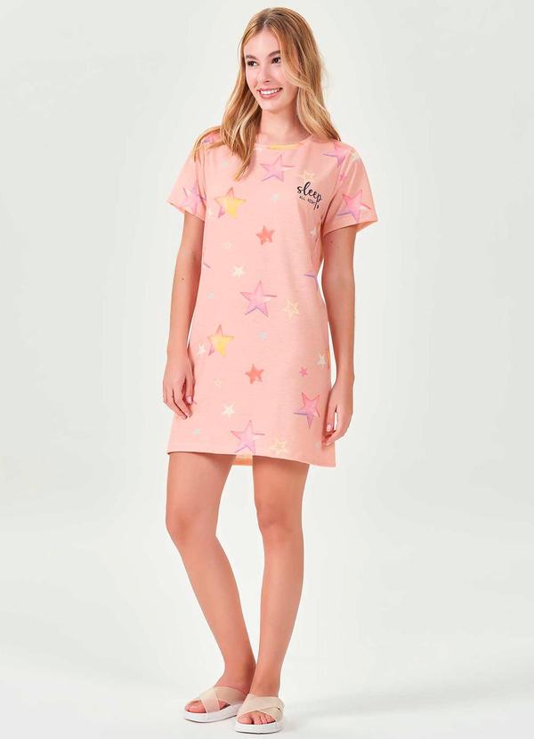 Espaço Pijama - Camisola Manga Curta Nude 3