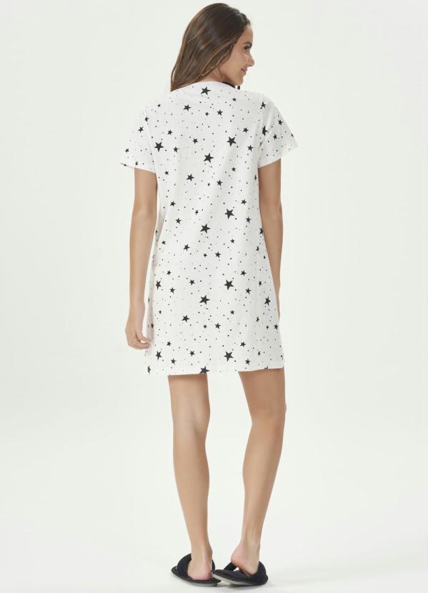 Espaço Pijama - Camisola Manga Curta Off White 4