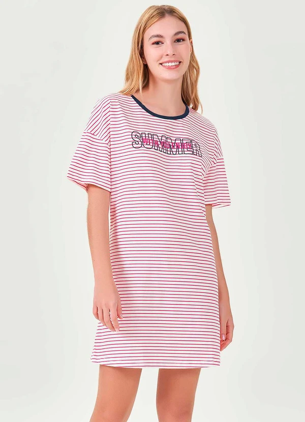 Espaço Pijama - Camisola Manga Curta Off White